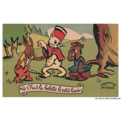 CAR-AEBP2-0064-ILLUSTRATEUR - LE CHAT - LA BELETTE - LE PETIT LAPIN - RAYMOND PREVOST