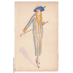 CAR-ADXP3-0097-ILLUSTRATEUR - FEMME - SILHOUETTES PARISIENNES