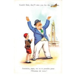 Illustrateurs - n°72077 - J. Patt - Attention, papa, on va te prendre pour l'Homme de verre !