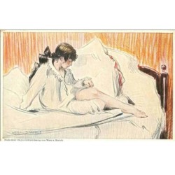 ILLUSTRATEURS.WERA V BARTELS.FEMME AU COUCHER