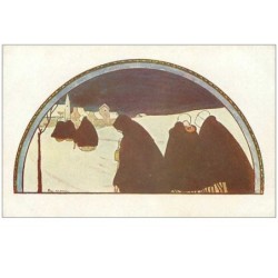 ILLUSTRATEURS.n°23495.RIE CRAMER.NOELS DE FRANCE.TEXTE AU DOS.MARCHE VERS LA MESSE