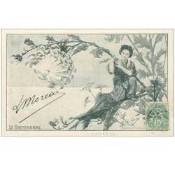 ILLUSTRATEURS.n°23402.FEMME ET FLEUR.LE CHRYSANTHEME.GENRE KIRCHNER