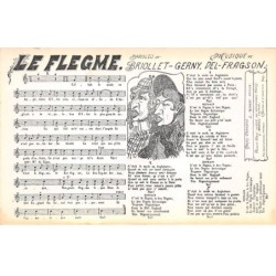 Illustrateurs - n°78193 - Le Flegme, paroles de Briollet-Gerny, musique de Del-Fragson - Carte chanson, partition