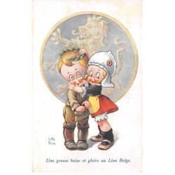 Illustrateurs - n°82454 - Little Pitche - Ca est la paix - Une grosse baise et gloire au Lion Belge