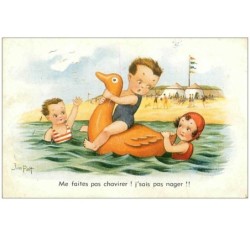 ILLUSTRATEURS.n°14838.JIM PATT.ME FAITES PAS CHAVIRER J'SAIS PAS NAGER.PLIE