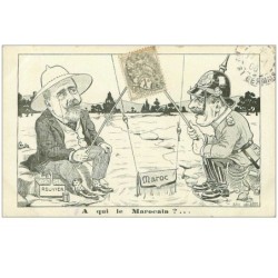 ILLUSTRATEUR.n°16457.PION.HUMOUR.A QUI LE MAROCAIN.GUILLAUME II PECHEUR