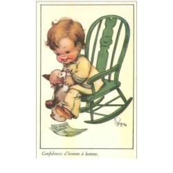 ILLUSTRATEURS.n°14816.PERGINE.CONFIDENCES D'HOMME A HOMME.GARCONNET SUR UN ROCKING-CHAIR