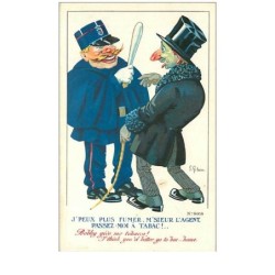 ILLUSTRATEURS.n°182.GIBSOU.J'PEUX PLUS FUMER M'SIEUR L'AGENT PASSEZ MOI A TABAC