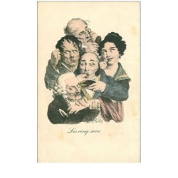 ILLUSTRATEURS.n°18511.BOILLY.LES CINQ SENS.GOUT.ODORAT.VUE.....