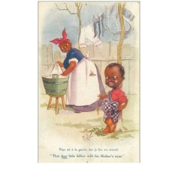 ILLUSTRATEURS.n°18513.GIBSON.PAPA EST A LA GUERRE MOI JE FAIS SON TRAVAIL