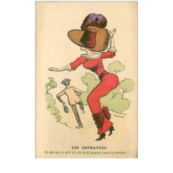 ILLUSTRATEURS.n°18553.MOUTON.LES ENTRAVEES.ET DIRE QUE CE QU'IL M'A PRIS JE NE POURRAIS JAMAIS LE RATTRAPER.JUPE SERREE