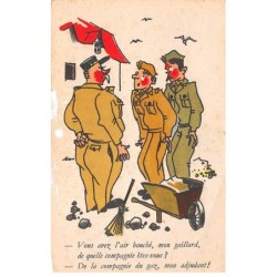 Illustrateurs - n°70767 - Jean Nau - Humoristique Militaire 316 - Vous avez l'air bouché ... mon adjudant