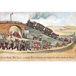 Illustrateur - n°61881 - Freut Euch Ihr Leut' solang Ihr""s kïnt wie bald ist alles doch zu End ! n°322 - Trains