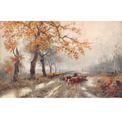 Illustrateurs - n°70903 - T.S.N. série1382 - Vaches dans un pré inondé
