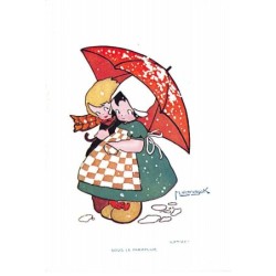 Illustrateurs - n°71483 - Vanasek - Sous le Parapluie - Grands Magasins du Printemps, format 9 x 13 cm