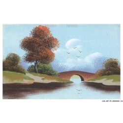 CAR-ABTP9-0700-ILLUSTRATEUR - Vue sur le pont - Peinte a la main