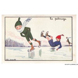 CAR-ABTP6-0421-ILLUSTRATEUR - Le patinage - Saubidet