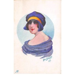 Illustrateur - n°89860 - Léon Balme - Jeune femme au cheveux court portant un chapeau
