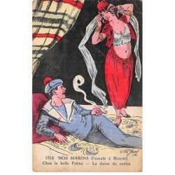 Illustrateur - n°85077 - Nos Marins (l'escale à Bizerte) - Chez la belle Fatma - La danse du ventre