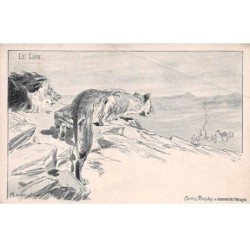 Illustrateur - n°81149 - Le Lion - Carte Postales du Journal des Voyages - Carte pliée, vendue en l'état