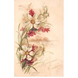 Illustrateur - n°81189 - E. Guillot - Heureuse Année - Fleurs