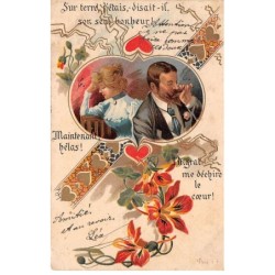 Illustrateur - n°81198 - Sur terre, j'étais, disait-il son seul bonheur ... me déchire le coeur - Carte vendue en l'état