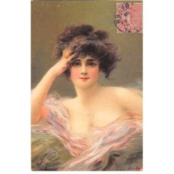 Illustrateur - n°81154 - Frédérique Vallet-Bisson - Jeune femme se tenant la tête