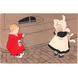 Illustrateurs - n°83736 - Enfants se disputant un biberon