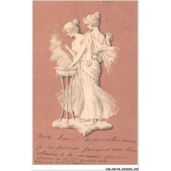 CAR-ABCP8-0722 - ILLUSTRATEUR - STATUE REPRESENTANT DEUX FEMMES