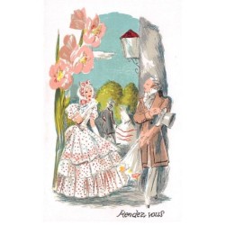 Illustrateurs - n°83803 - Lithographie originale exécutée par Jacques Lechantre - Rendez-vous