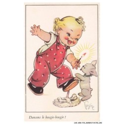 CAR-AEWP15-0817-ILLUSTRATEUR - Enfant et chiot - Dansons le bougie-bougie