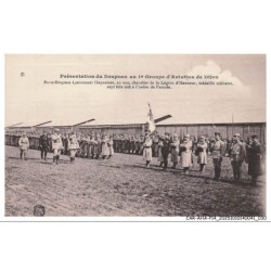 CAR-AHAP14-0733-AVIONS - Presentation du drapeau du 1er groupe d'aviation de Dijon - Porte-drapeau lieutenant guynemer