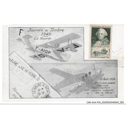 CAR-AHAP14-0744-AVIONS - Journée du timbre - 1949 - Le Havre - Vignette
