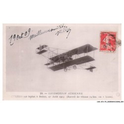 CAR-AFAP4-0196-AVIATION - LOCOMOTION AERIENNE - CURTISS Sur biplan a Reims