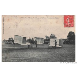 CAR-AFAP4-0209-AVIATION - L'Aeroplane FARMAN au czmp de Chalons - Lancement de l'Helice