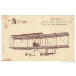 CAR-AFAP4-0206-AVIATION - Biplan Farman - Moteur Gnome - Vendue en ETAT