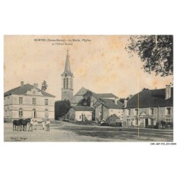 CAR-ADPP10-0600-52 - HORTES - La mairie - L'église et l'hotel besson
