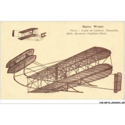 CAR-ABPP6-0511-AVIATION - Biplan Wright - pilotes - comte de Lambert - tissandier