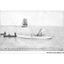 CAR-AARP6-0451 - AVIATION - Les marins du Harpon abordent l'aéroplane Latham