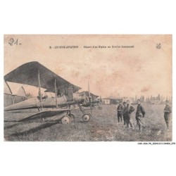 CAR-ADXP6-0300-AVIATION - LONGVIC-AVIATION - DEPART D'UN BIPLAN EN SERVICE COMMANDE