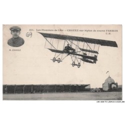 CAR-ADWP17-0927-AVIATION - Les pionniers de l'air - Chavez sur bipan de course farman