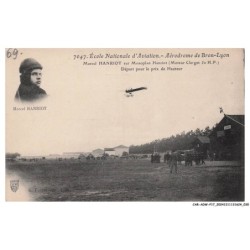 CAR-ADWP17-0938-AVIATION - école nationale d'aviation - Aérodrome de bron-lyon - Marcel hanriot sur monoplan hanriot