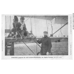CAR-ADWP17-0987-AVIATION - Paulhan gagnant du raid londres-manchester sur biplan farman
