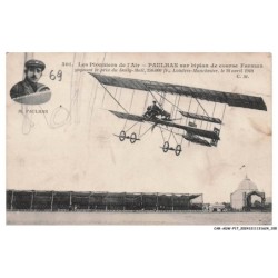 CAR-ADWP17-0973-AVIATION - Les pionniers de l'air - Paulhan sur biplan de course farman - Vendu en l'etat - Course