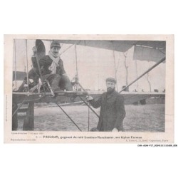 CAR-ADWP17-0989-AVIATION - Paulhan gagnant du raid londres-manchester sur biplan farman