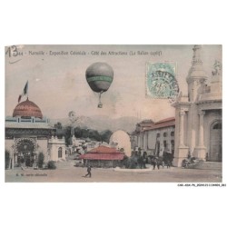 CAR-ADXP6-0291-AVIATION - MARSEILLE - EXPOSITION COLONIALE - COTE DES ATTRACTION - LE BALLON CAPTIF