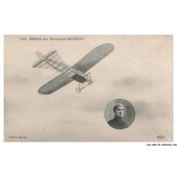 CAR-ABWP8-0738-AVIATION - simon sur monoplan blériot