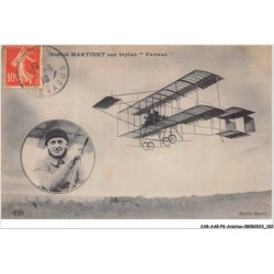CAR-AARP6-0479 - AVIATION - Robert MARTINET sur biplan FARMAN