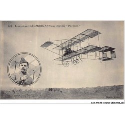 CAR-AARP6-0474 - AVIATION - LIEUTENANT CAMMERMANN sur biplan Farman