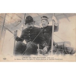 AVIATION - SAN50979 - Le Général Picquart sur biplan H. Farman piloté par le Lieutenant Cammermann